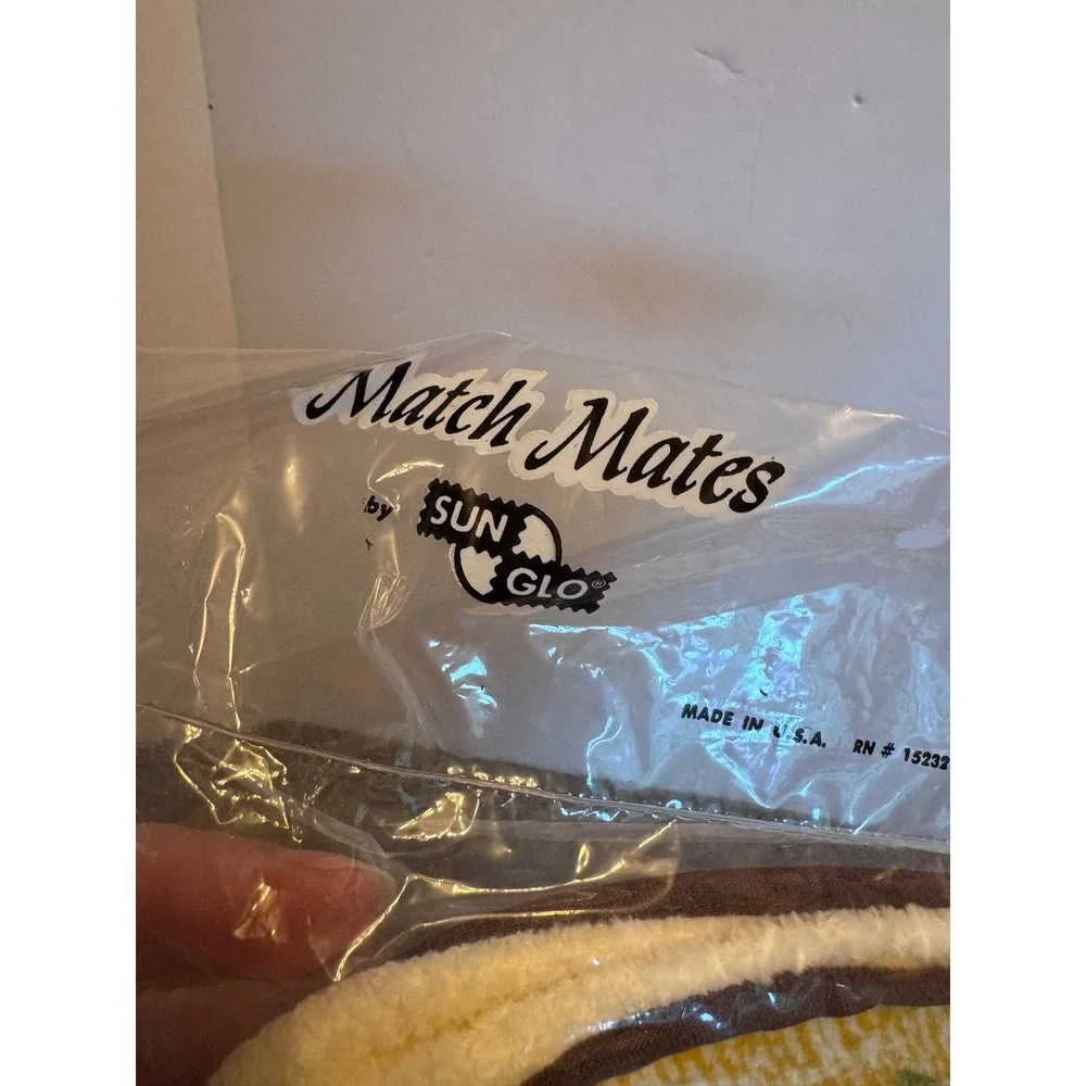 Match Mates Sun Glo Toaster Cover Kitchen Towels Set Floral Apple Retro MCM New